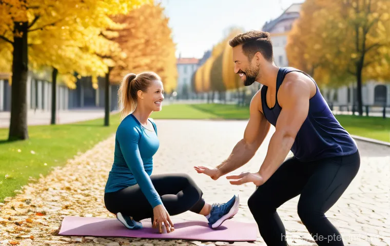 퍼스널트레이너 신입 채용 트렌드 - **Image Prompt: Niche Personal Trainer**
    A dynamic and friendly female personal trainer, mid-30s...